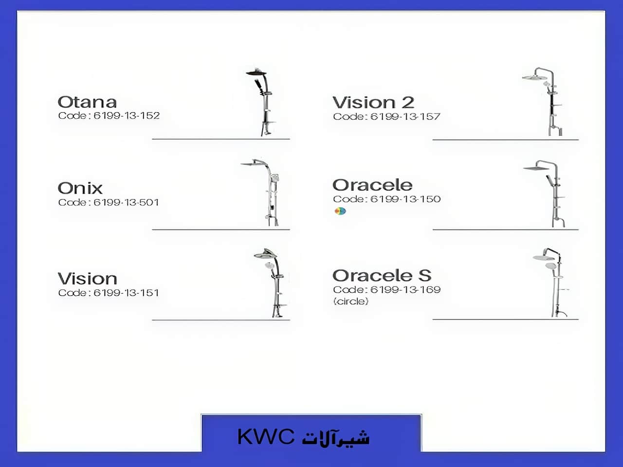انواع دوش حمام kwc