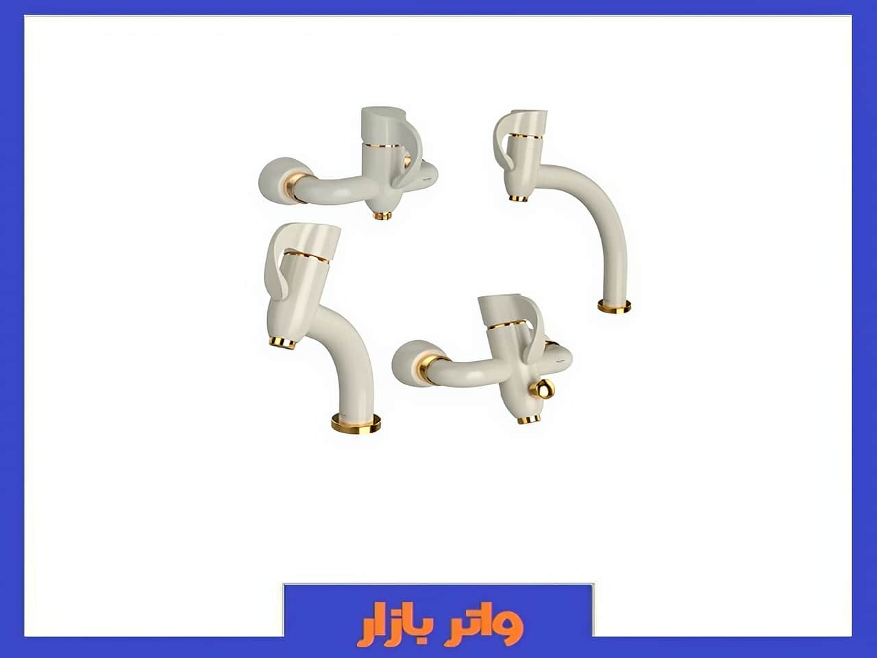 ست شیرآلات شودر سفید طلایی